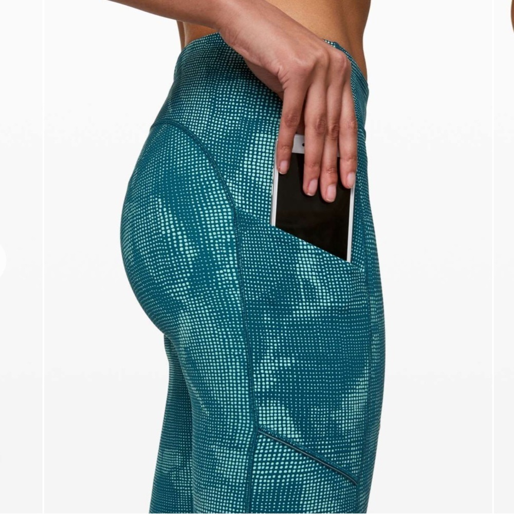 Lululemon Speed Up Tight 28" Illusion Tidal Teal Bermuda Teal - Picture 13 of 13